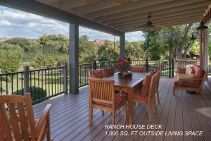RANCH HOUSE DECK 1,000 SQ. FT OUTSIDE LIVING AREA