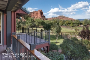 RANCH HOUSE DECK 1,000 SQ. FT OUTSIDE LIVING AREA